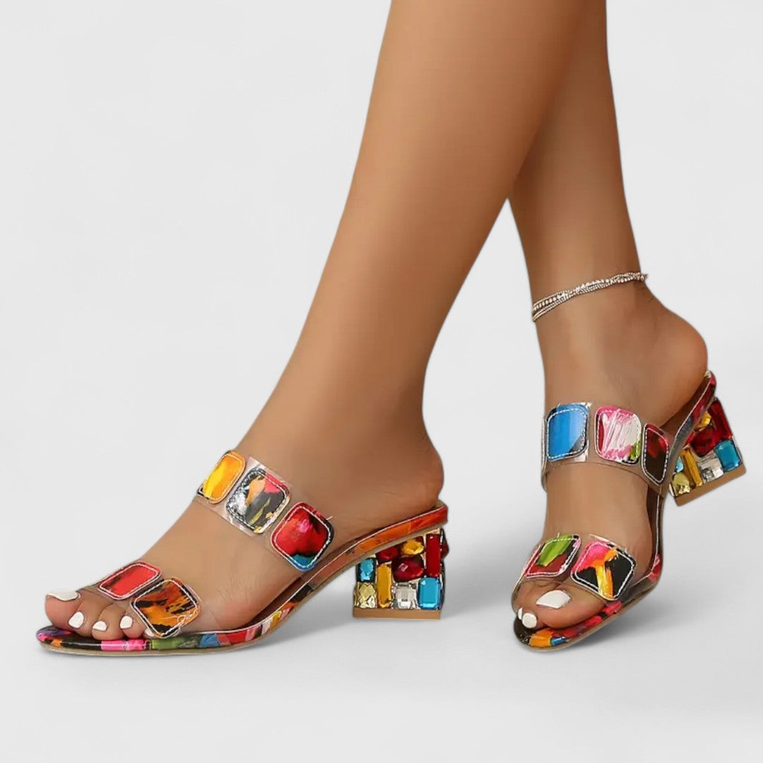 Donna | Colorful Double Buckle Sandals