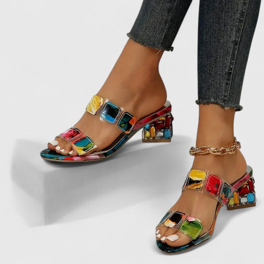 Donna | Colorful Double Buckle Sandals