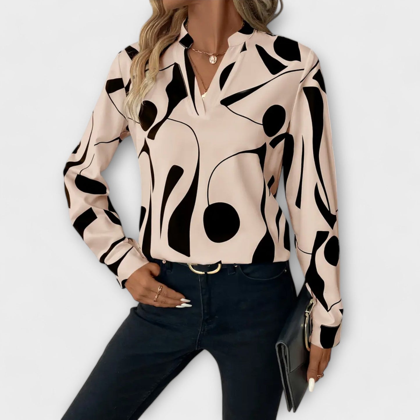 Celine | Blouse with Geo Design