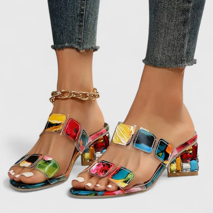 Donna | Colorful Double Buckle Sandals