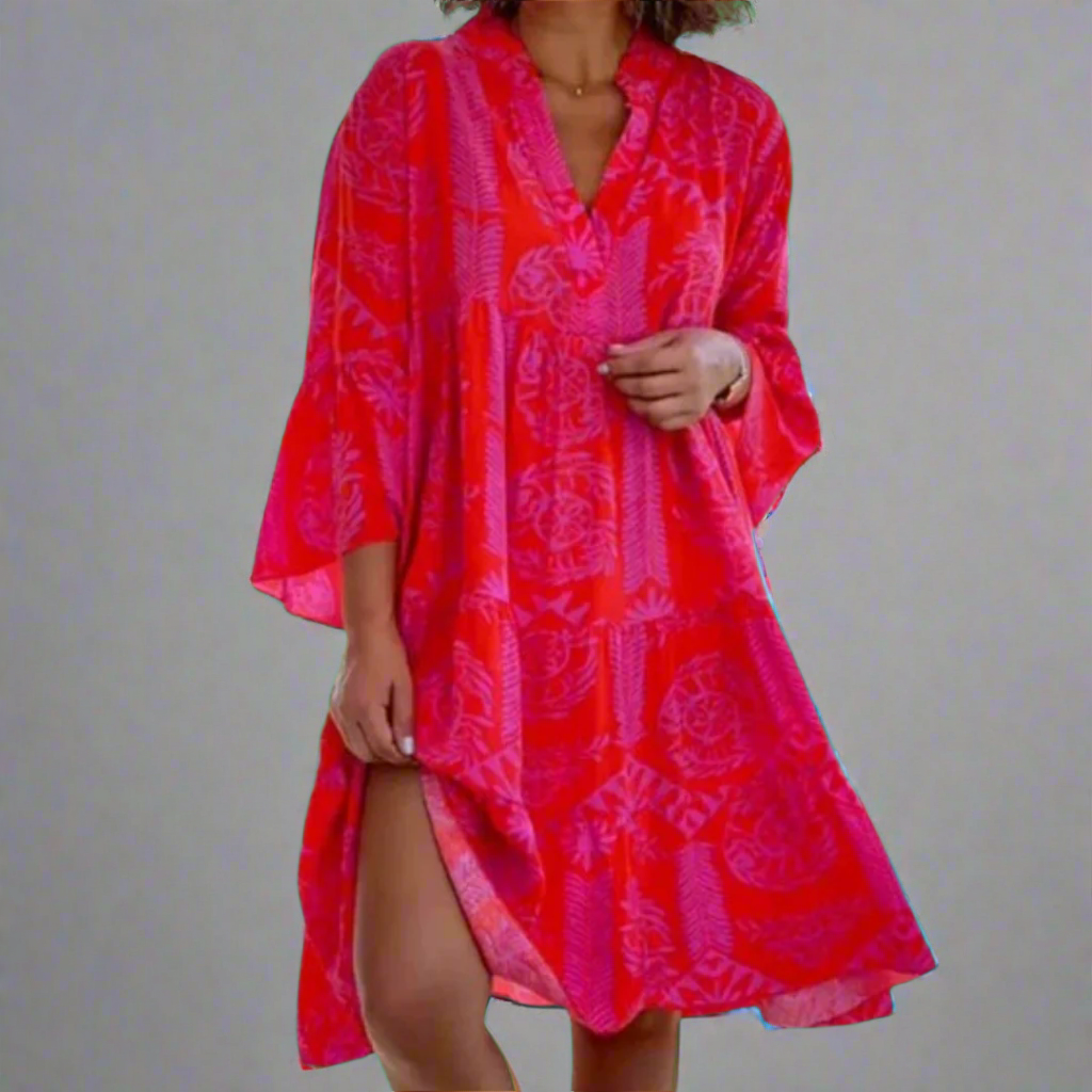 Magenta with Large Flowers / 3XL