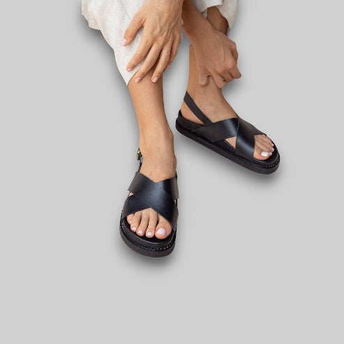 Capri | Classic Black Summer Sandal