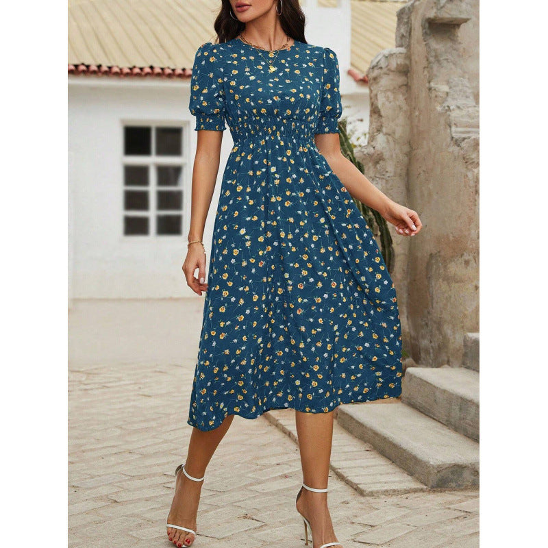 Blue with Small Flowers / 2XL