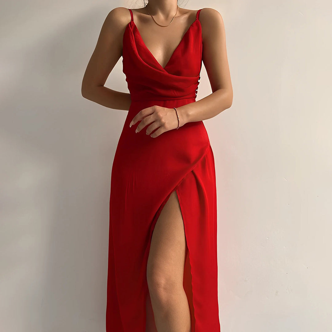 Amalia Dress | Elegant V-Hals