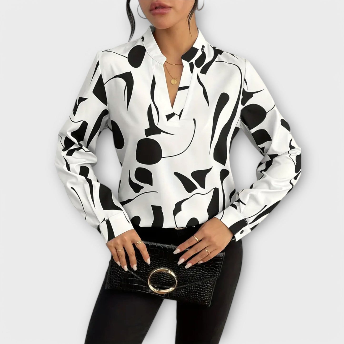 Celine | Blouse with Geo Design